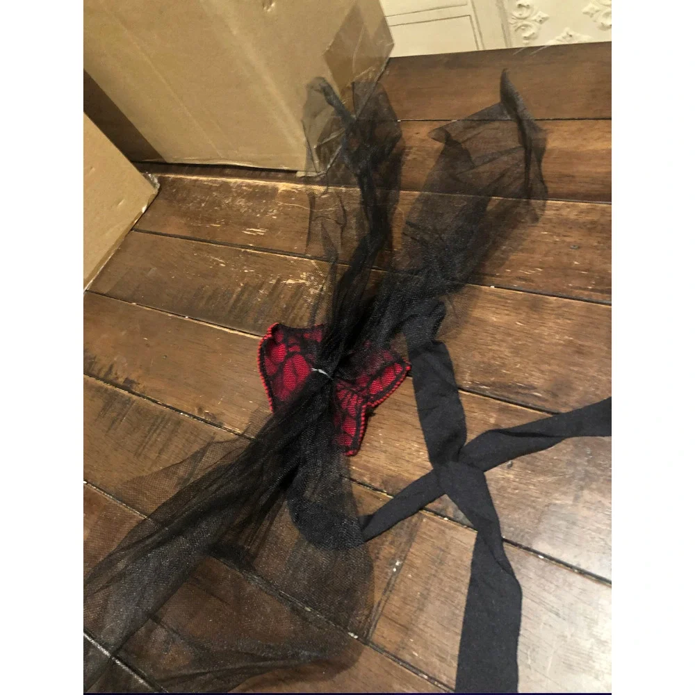 EUC Vintage Spider Witch Cape Hat Wrist Bundle Set Halloween Costume Accessories
